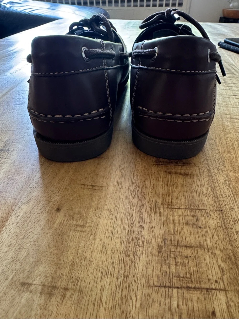 Sperry Brown Leather 2-Eye Boat Shoes LEEWARD Mens 11.5 NEW 11 1/2